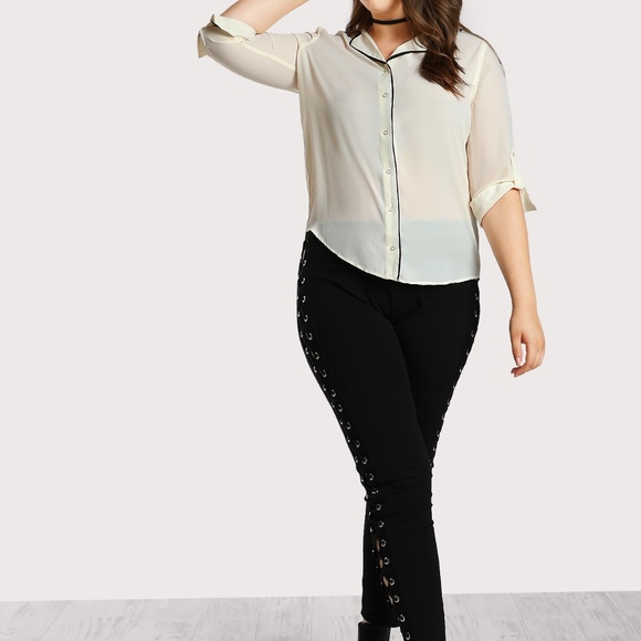 Plus Size Piper Button Down Top - Picture 1 of 5
